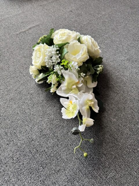 Zijden bloemen<br> Wit