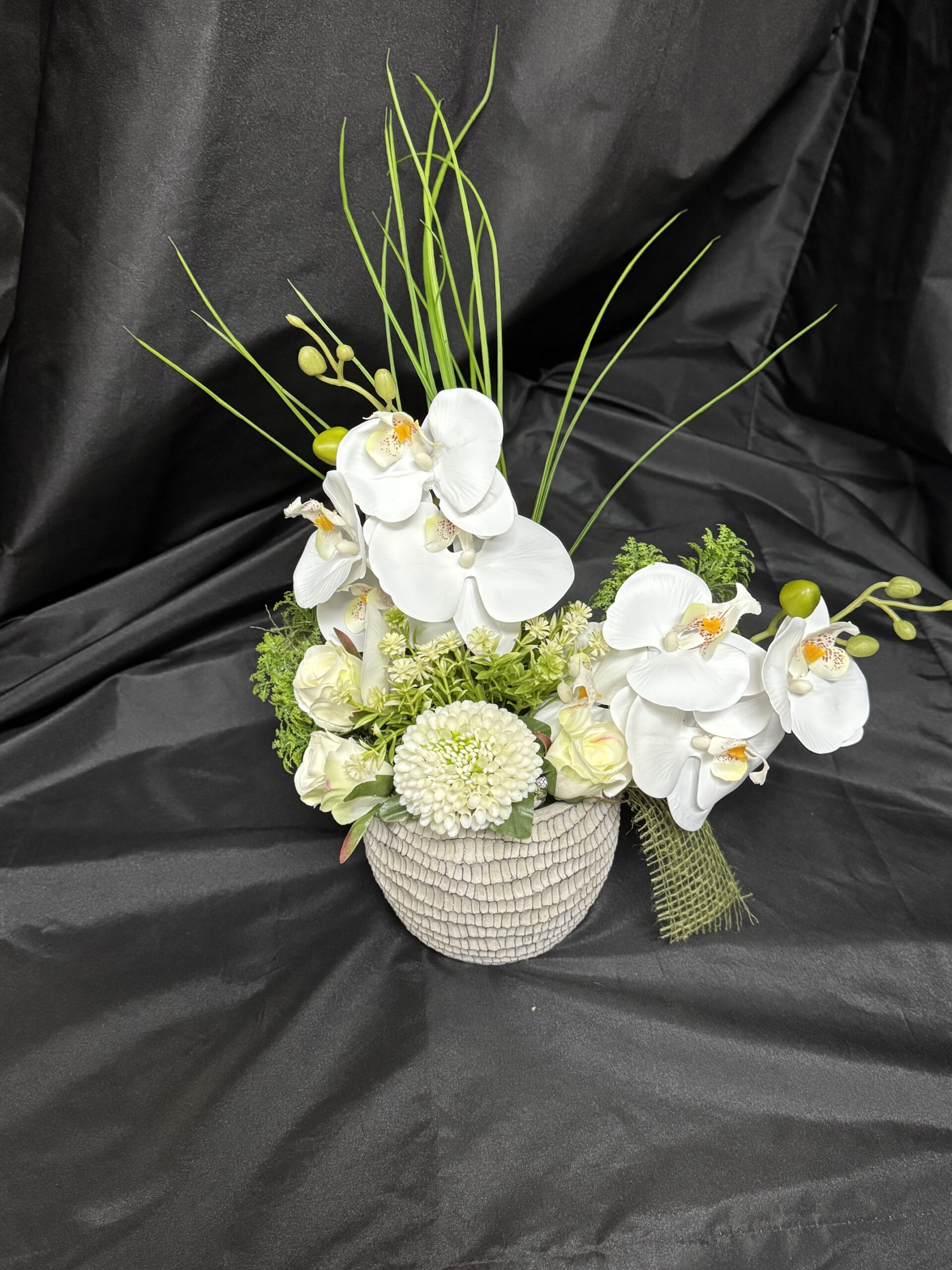 Zijden bloemen<br>Wit
