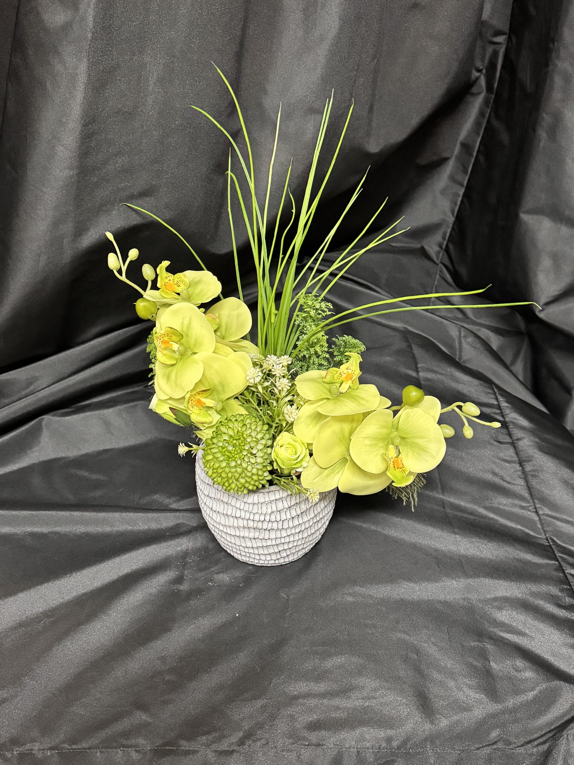 Zijden bloemen<br>muntkleur